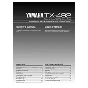 Yamaha TX-492 Tuner manual cover