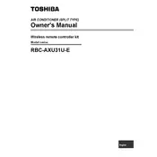 Toshiba RBC-AXU31U-E Remote Control manual cover