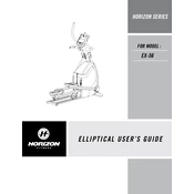 Horizon Fitness EX56 2008 Elliptical manual cover