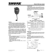 Shure 514B Microphone manual cover