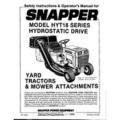 Snapper HYT18 Series HT18330 Tractor manual cover