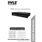 Pyle PQA2100 Amplifier manual cover