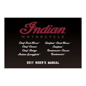 Indian Chief Classic 2017 Motorcycle manual cover