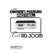 Rotel RD-300M Cassette Deck manual cover