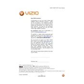 Vizio VM60P HDTV TV manual cover