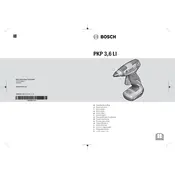 Bosch PKP 3.6 LI Glue Gun manual cover