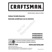 Craftsman CMXGGAS030731 Generator manual cover