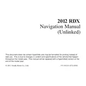 Acura RDX 2012 SUV manual cover