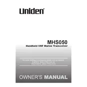 Uniden MHS050 Transceiver manual cover