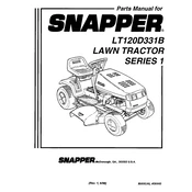 Snapper Series 1 LT120D331B Tractor manual cover