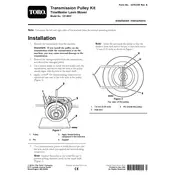 Toro TimeMaster 127-6857 Pulley Kit manual cover