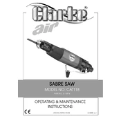 Clarke 3110874 CAT118 Sabre Saw manual cover