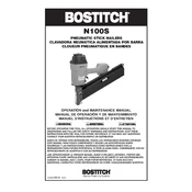 Bostitch N100S Nailer manual cover