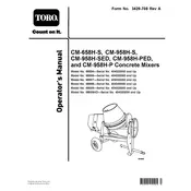 Toro CM-658H-S 68004 Mixer manual cover