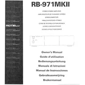 Rotel RB-971 MKII Amplifier manual cover