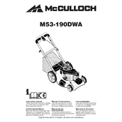 McCulloch M53-190DWA manual cover