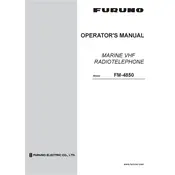 Furuno FM-4850 Radiotelephone manual cover