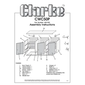 Clarke 4501595 CWC50P Cabinet manual cover