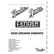 Fender Bassman 115 Neo Enclosure 2249500000 Speaker manual cover