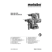 Metabo KHA 36 LTX Hammer manual cover