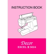 Janome Decor Excel II 5024 manual cover