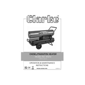 Clarke 631012 XR210 Paraffin Diesel Heater manual cover