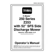 Toro Z Master Z253 74202 Mower manual cover