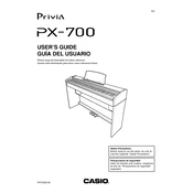 Casio Privia PX700 Keyboard manual cover