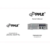 Pyle PMXAKB1000 Amplifier manual cover