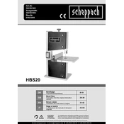 Scheppach HBS20 5801501903 Saw manual cover