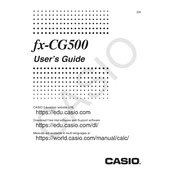 Casio fx-CG500 Calculator manual cover