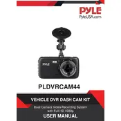 Pyle PLDVRCAM44 Dash Cam manual cover