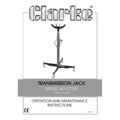 Clarke 76212605 CTJ30 Transmission Jack manual cover