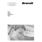 Brandt FP211XN1 Oven manual cover