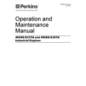 Perkins 4006D-E23TA Engine manual cover