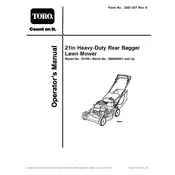 Toro 21-inch 22189 Mower manual cover