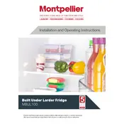 Montpellier MBUL100 Refrigerator manual cover