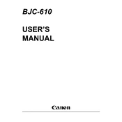 Canon Color Bubble Jet BJC-610 manual cover