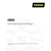 Shure AD600 Microphone manual cover