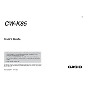 Casio CW-K85 Disc Printer manual cover