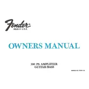 Fender 300 PS 1978 Amplifier manual cover