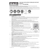 Sealey CP108VCRW Ratchet Wrench manual cover