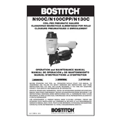 Bostitch N130C Nailer manual cover