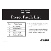 Yamaha BBT 500 Amplifier manual cover