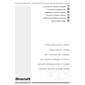 Brandt D2710 Refrigerator manual cover