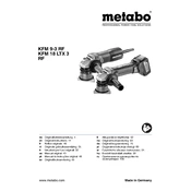 Metabo KFM 9-3 RF Beveling Tool manual cover