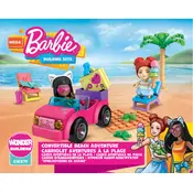 Mega Construx Mattel Barbie Beach Adventure GWR79 Construction Set manual cover