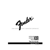 Fender KXR 200 22-8502 120V Amplifier manual cover