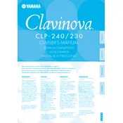 Yamaha Clavinova CLP-230 Piano manual cover