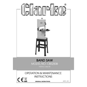 Clarke 6460140 CBS250B Bandsaw manual cover